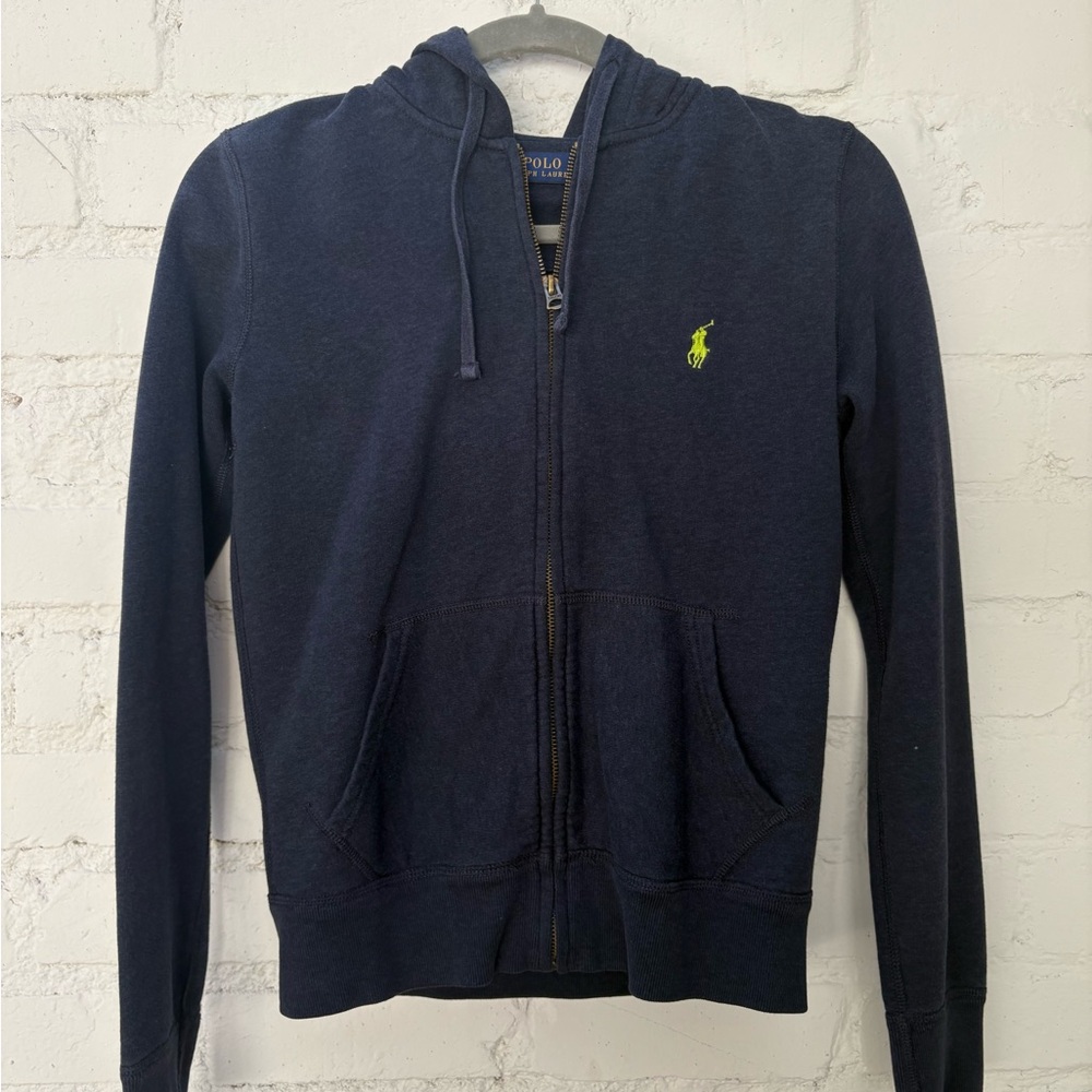 Polo by Ralph Lauren Charcoal Hoodie with Yellow Logo